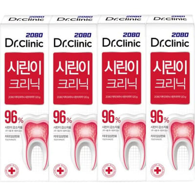 [2080] Dr. Kliniek Gevoelige Tanden Tandpasta (140g x 4 stuks) - Verlichting & Bescherming Set red