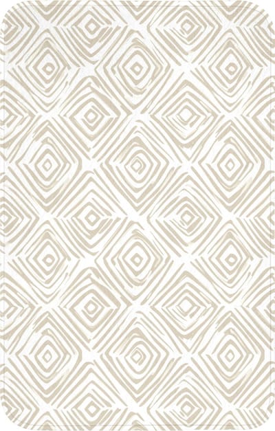WC mat 50x80 cm - Antislip - Abstract - Ruit - Beige - Toiletmat - Vloermat - Douchemat - Toilet tapijt - Toiletmatten