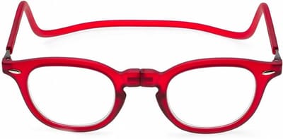 Magnetische Leesbril met Stijve Nekband en Verstelbare Beugels +3.50 Rood