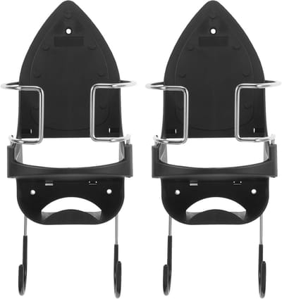 Strijkplankhanger Strijkijzer - Wandhouder Organizer - Ruimte Besparen - Hittebestendig Materiaal - 40 x 16.5 cm - Zwart