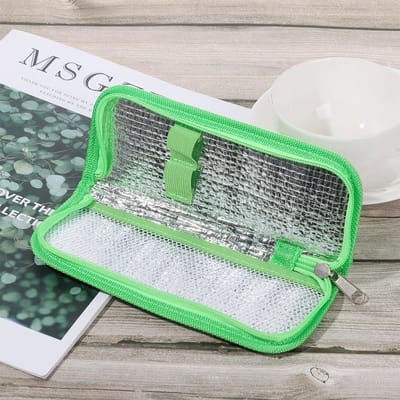 Diabetes Koeltasje groen - diabetes tas - koeltas - insuline tas