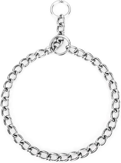 RVS Hondenhalsband, Anti-Trek Metalen Slip Halsband voor Training, Geschikt voor Kleine, Middelgrote en Grote Honden (55 cm)