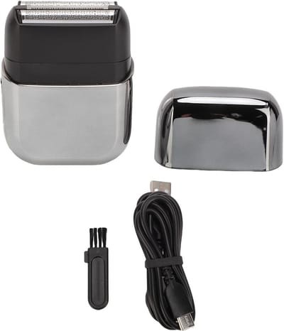 Mini Folietrimmer - Elektrisch Scheerapparaat - Reizen en Verzorging - Drijvende Hoofden - 900 mAh Batterij - Grijs