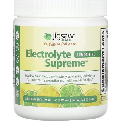 Jigsaw Health, Electrolyte Supreme, saveur citron-citron vert, 12,5 oz (354 g)