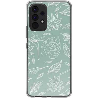 imoshion Hoesje - Geschikt voor Samsung Galaxy A53 - Design hoesje - Leaves Line-Art