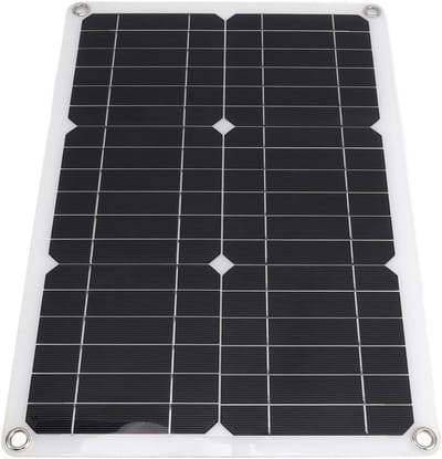 Flexibel Zonnepaneel - Draagbaar Paneel - Energie Opwekken - Monokristallijn Silicium - 20 Watt 18 Volt - Zwart