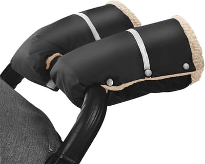 Kinderwagen Handmoffen - Wandelwagen Handschoenen - Winterse Wandelingen - Waterdicht Winddicht - Universele Maat - Zwart