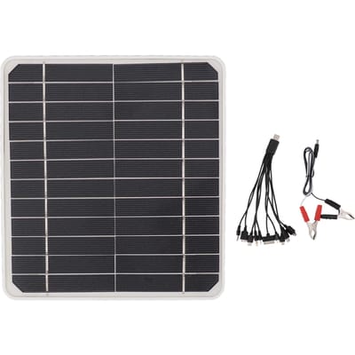 Panneau solaire 10 W 12 V pour recharger les batteries de voiture et les téléphones portables gray