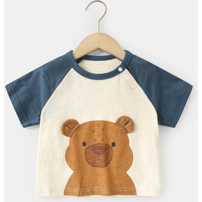 Babykleding Casual T-shirts met korte mouwen Zomerkleding Jongens Meisjes Baby Kinderen Kinderen Zomer Tops met halve mouwen 120cm gray