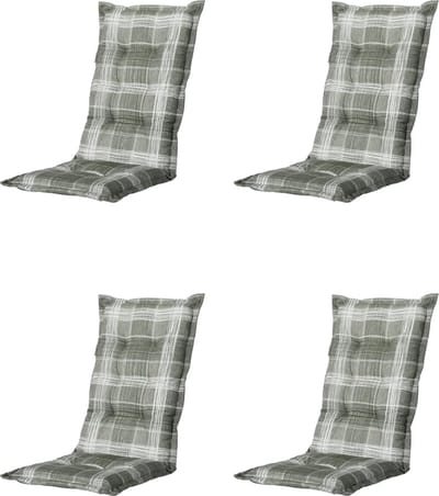 Madison - Tuinkussen - Hoge Rug - 4st - Simon Green - 123x50cm - Groen