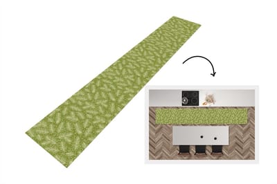 Keukenloper - Loper keuken - Dennentak - Patronen - Kerst - Winter - 300x50 cm - Keukenloper vinyl