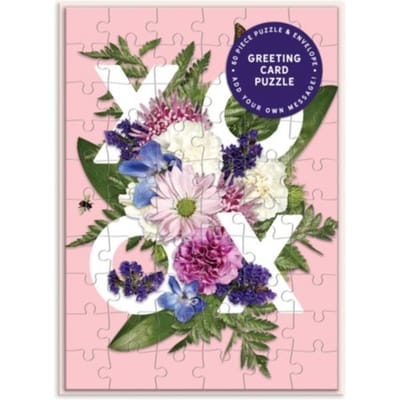 Say It With Flowers Xoxo Greeting Card Puzzle - Galison