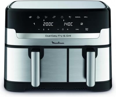 Moulinex Dual Easy Fry & Grill YY5233FB - Airfryer - 8 L - 2450 Watt