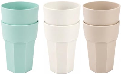 Plasticforte onbreekbare drinkglazen - 6x stuks - kunststof/plastic - mix van 3 kleuren - 520 ml - 13 cm