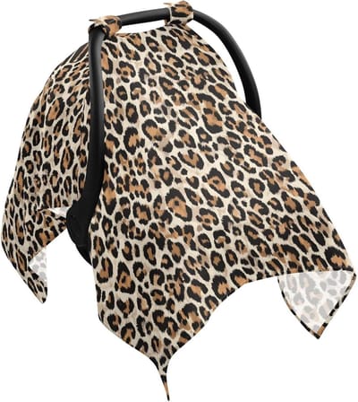 Kinderwagen Net - Reis Accessoire - Baby Beschermen - Ademend Materiaal - 120 x 90 cm - Dierenbont Print