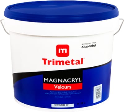 Trimetal Magnacryl Velours - 10 l - 13 m²/l - Wit - Afwerkingslaag