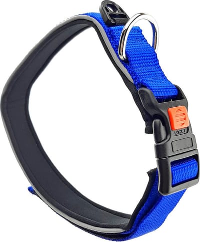 Nobleza Zwemhalsband - Maat S - Verstelbaar 38 / 44 cm - Waterbestendige halsband hond - Reflecterend - Blauw