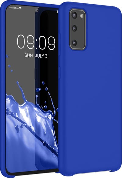 kwmobile telefoonhoesje geschikt voor Samsung Galaxy S20 - Hoesje met siliconen coating - Smartphone case in Baltisch blauw