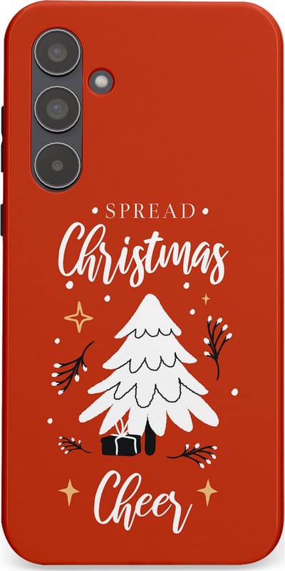 Casetastic hoesje geschikt voor Samsung Galaxy A55 - Dubbellaagse bescherming - Verspreid het Kerstfeest - Fashion Case - Terracotta