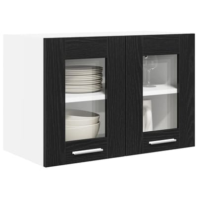 vidaXL Hangkast 2 pcs Zwart Eiken 60 x 31 x 40 cm Bewerkt hout