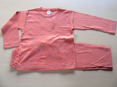 Petit Bateau - Pyjama raket - Orange - 100% katoen - 6jaar 116