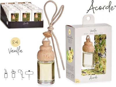 Auto Parfum - Luchtverfrisser de Luxe - Acorde - Flesje 8 ml -Rood fruit- Voordeel Set 2 Stuks - Kado Tip !!