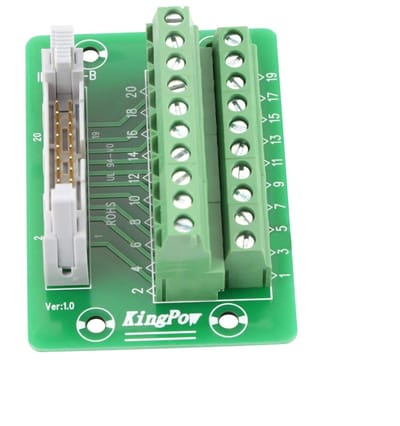 Dailygoody - 20-Pin Male Header Breakout Board - met Beugel voor PLC Interface - Universele toepassing - Ideaal voor elektronica - Betrouwbare verbind