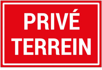 Privé terrein bord | gecoat dibond materiaal | 60 x 40 cm