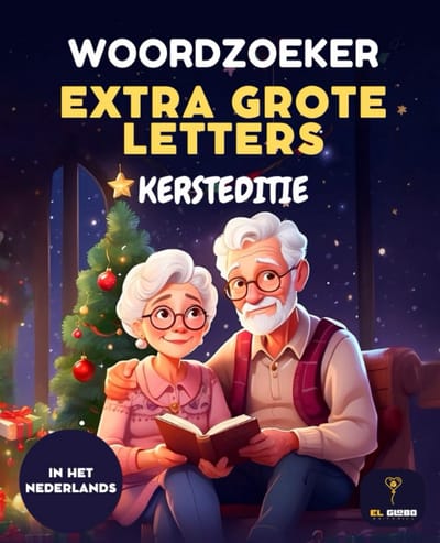70 Woordzoeker Puzzelboek voor Senioren met Extra Grote Letters Kerstthema