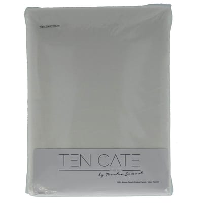 Dekbedovertrek 200X200/220 Flanel  Brilliant White incl 2 slopen 60X70 CM TC