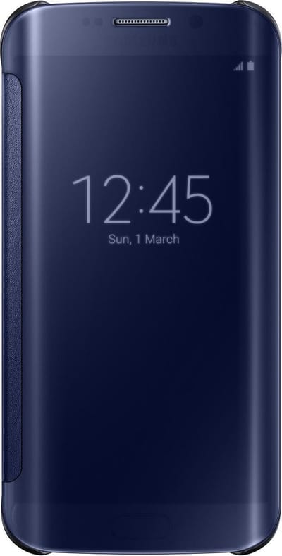 Samsung Galaxy S6 Edge Clear View Cover - Zwart
