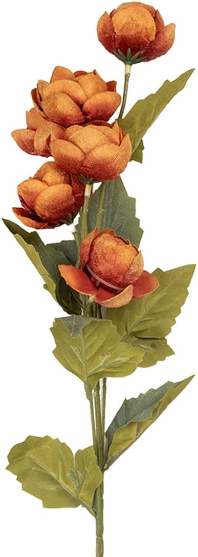 Clayre & Eef Kunstbloem 10x10x63 cm Oranje Kunststof