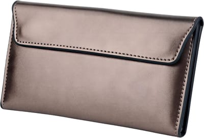Slanke Kunstleren Dames Lange Portemonnee – Grote Capaciteit Clutch Tas – Bronzen – Draagbare Vrouwelijke Geldportemonnee voor Pasjes, Contant Geld en Telefoon – Stijlvol en Functioneel