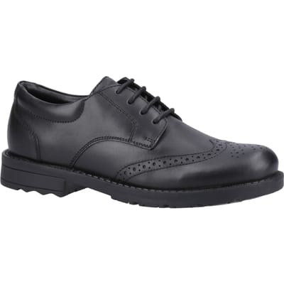 Hush Puppies Brian Senior Leren Herenschoenen In Het Zwart
