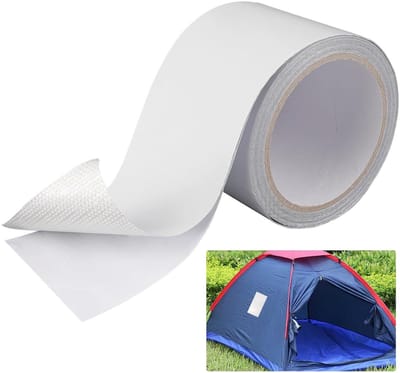 Zeer sterke waterdichte reparatietape voor tenten en zeilen, ideaal voor het herstellen van doeken, luifels en tarpaulins, 8cm x 7.5m
