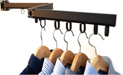 Practo Home - Driedelig inklapbaar wanddroogrek - Droogrek - Voor 18 hangers