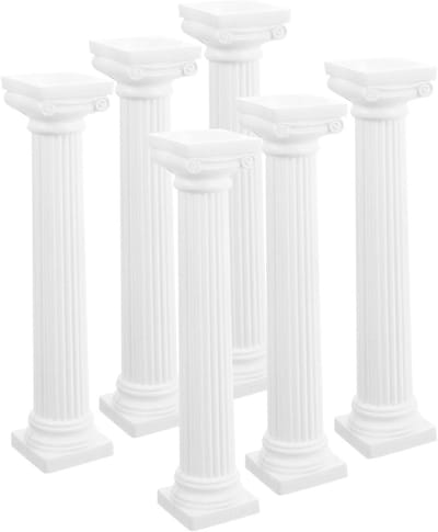 Decoratieve Romeinse Zuilen - Mini Zuil Decoratie - Fotografie Requisiet - Duurzaam Plastic Materiaal