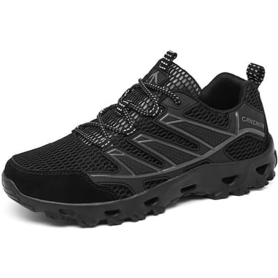Ademende Heren Aqua Schoenen Mode Antislip Heren Waterschoenen Sneldrogende Heren Wandelschoenen Zomer Mesh Waadsneakers 39-46 40 zwart