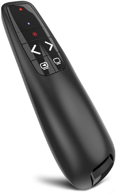 longziming -Presentatie Pointer - Draadloze Presenter - USB-C Ontvanger - Plug-and-Play Functie - Rode Laserstraal - Duurzaam Plastic - Ergonomisch Design - Mobiele Vrijheid Tot 25 Meter - 1 Stuk