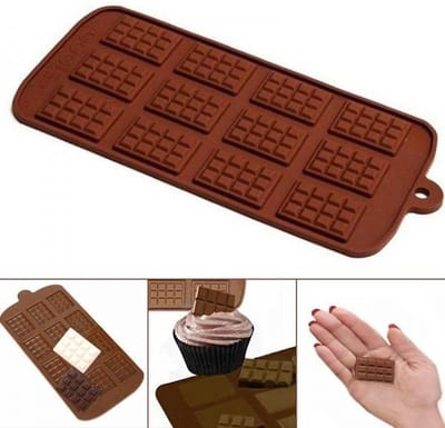 Mini chocolade reepjes vorm - Siliconen chocolade mal - snoepjes - 2 Stuks