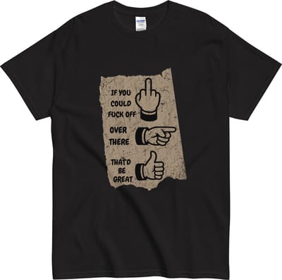 Heren Dames T Shirt - Sarcastische Quote - F*ck Off - Zwart - S