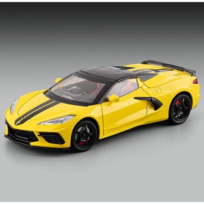 1:24 Corvette C8 R Legering Sportwagen Model Diecast Metaal Simulatie Circuit Racewagens Auto Model Geluid En Licht Kinder Speelgoed Cadeau