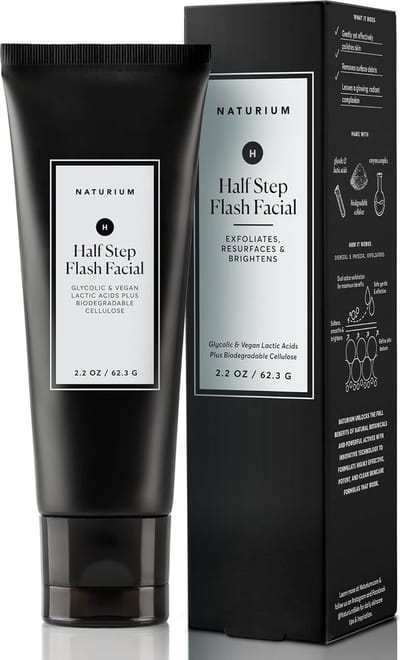 Naturium Half Step Flash gezichtsmasker - Glycolic & Vegan Lactic Acid - Exfoliating - 62.3 gr