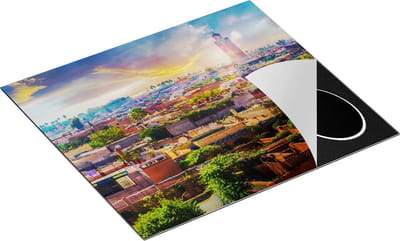 Chefcare Inductie Beschermer Medina van Marrakesh in Marokko - 60x50 cm - Afdekplaat Inductie - Kookplaat Beschermer - Inductie Mat