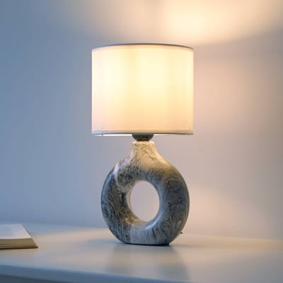 JUST LIGHT. GmbH JUST LIGHT. Carara tafellamp, voet keramiek, grijs