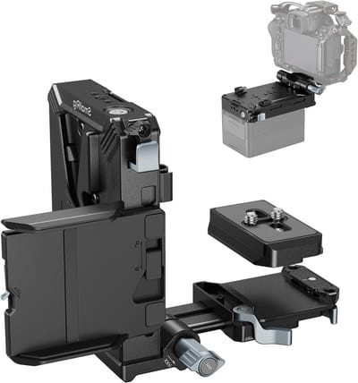 V-mount batterijplaat kit met QR-plaat voor Arca, LCD-schermbeschermer en kabelclips, D-Tap en USB-C voeding voor camera- en video-installatie van mirrorless en DSLR camera's