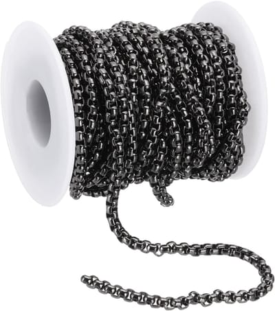 Rol Ketting - Metaal Draad - Sieraden Maken - Duurzaam IJzer - 5 Meter - Zwart