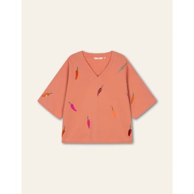 Oilily Hamsa Sweater- maatL Crabapple
