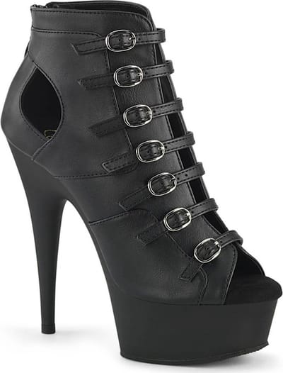 Pleaser - DELIGHT-600-11 Plateau Laarzen - US 5 - 35 Shoes - Zwart