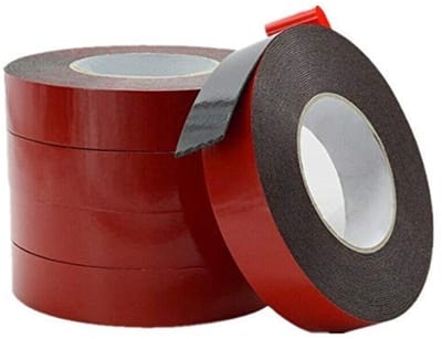 Byshayne - Dubbelzijdige PE Foam Tape - Waterdichte Tape voor Telefoon en Auto - Zwart - Schuim Tape - Sterke Hechting - 12mm - Geschikt voor Meerde...